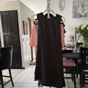 White House Black Market Classic Black Midi Dress